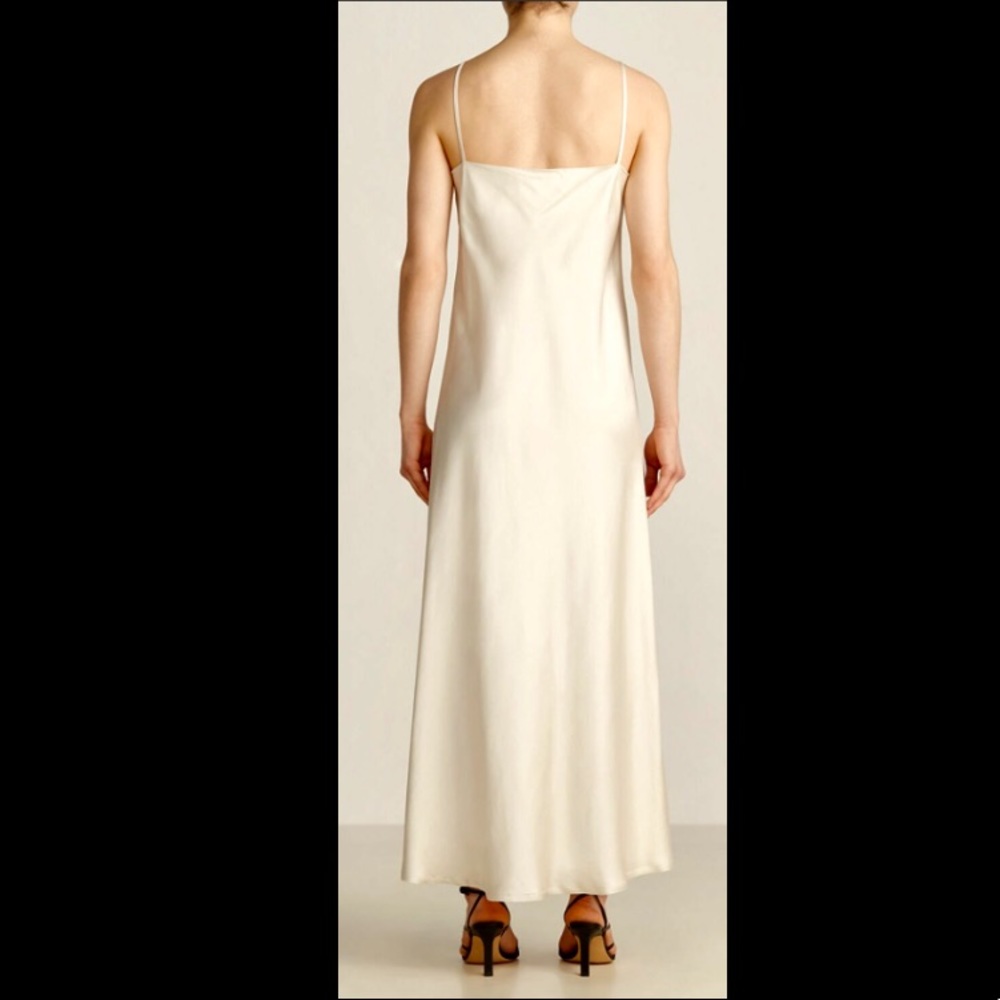 ♥️SOLD♥️LA MEREI Satin Slip Maxi Dress White - Picture 4 of 4